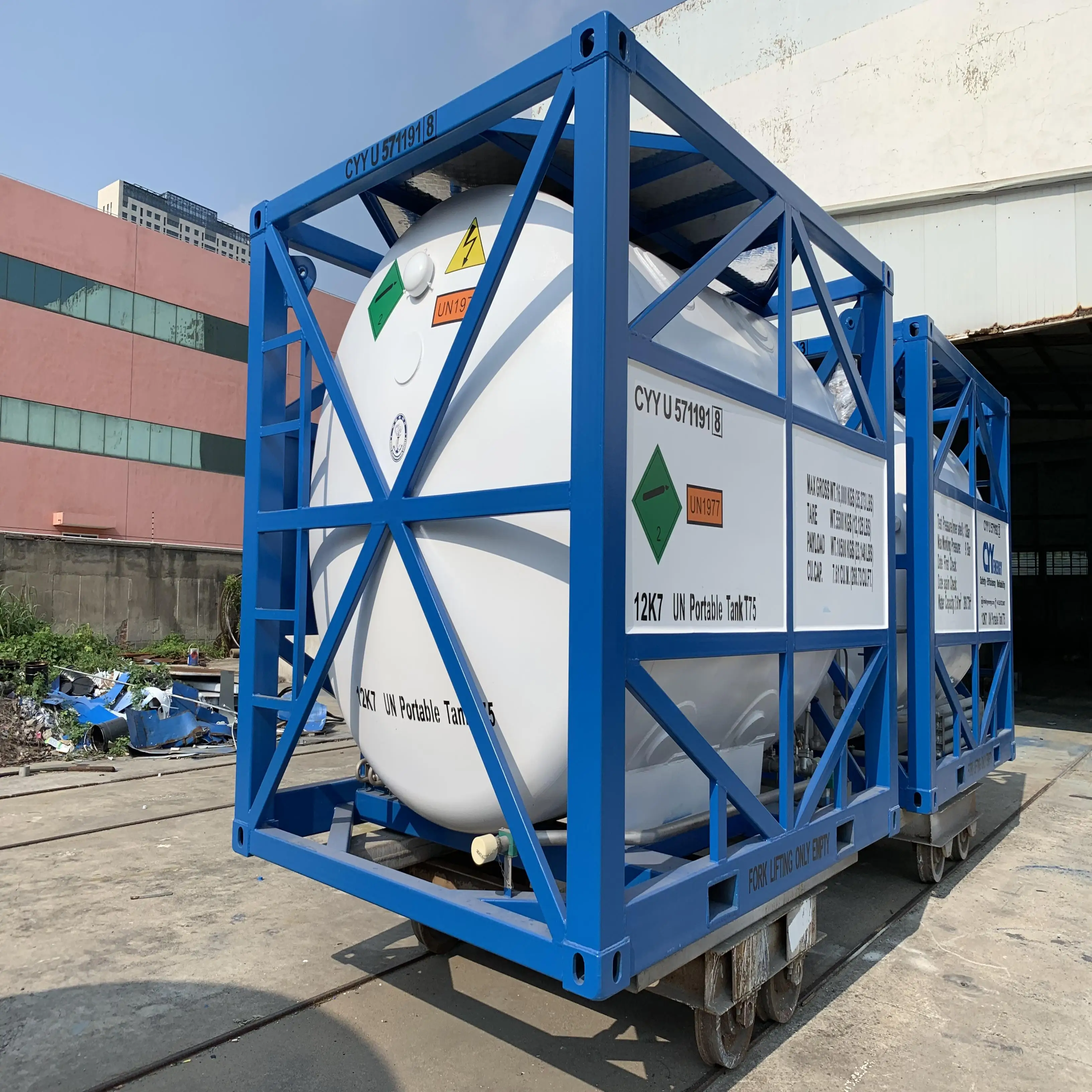 Высококачественный криогенный резервуар для жидкого кислорода азота аргона СПГ ISO