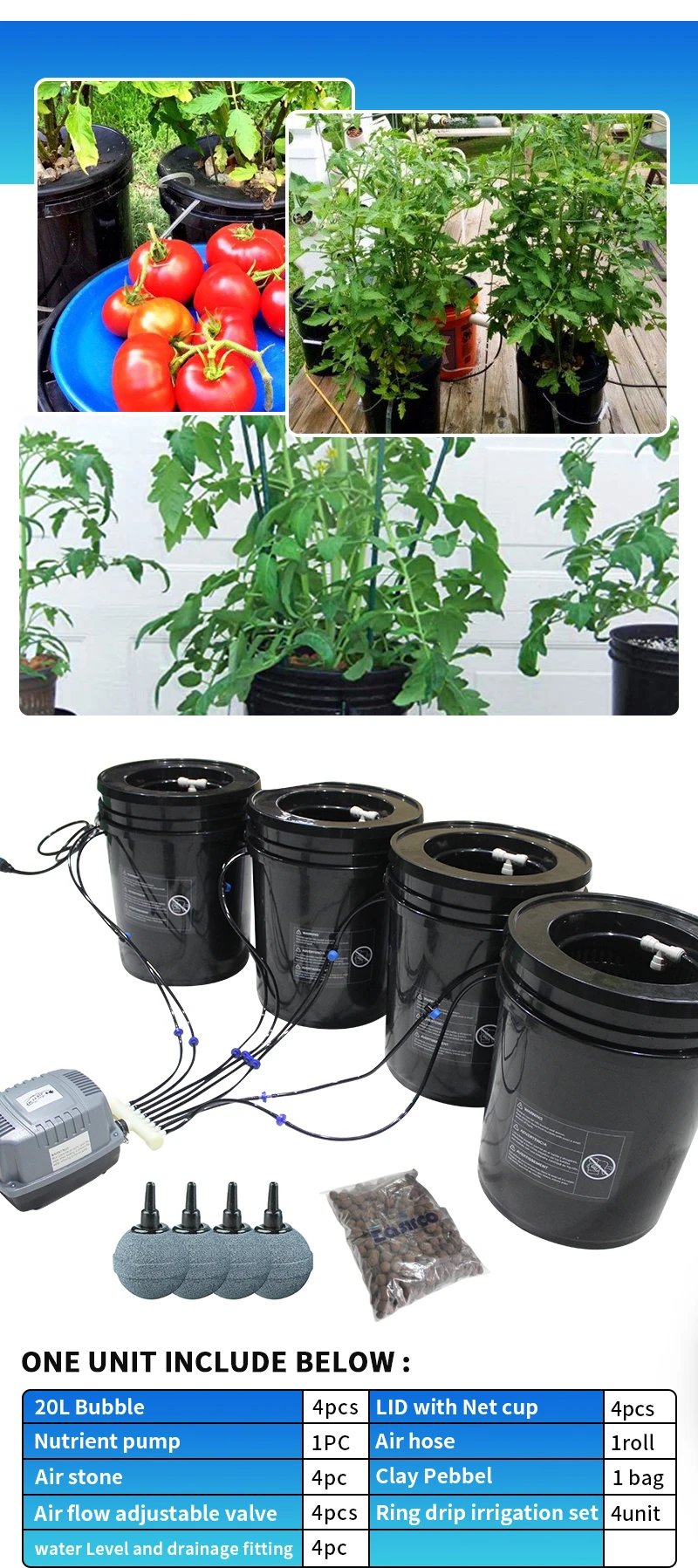 Dwc Recirculating Drip Hydroponic System 5 Gallon Clone Bucket
