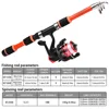 fishing rod+fishing reel-D Red