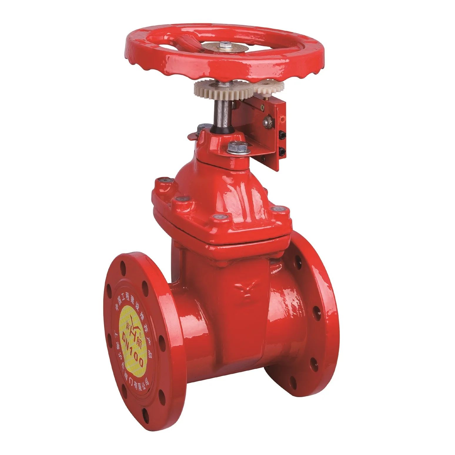 DN150 6 Inch Flanged Concealed Medium Fireproof Trench Gate Valve Made in China Blue details