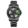 Cadran noir acier-vert