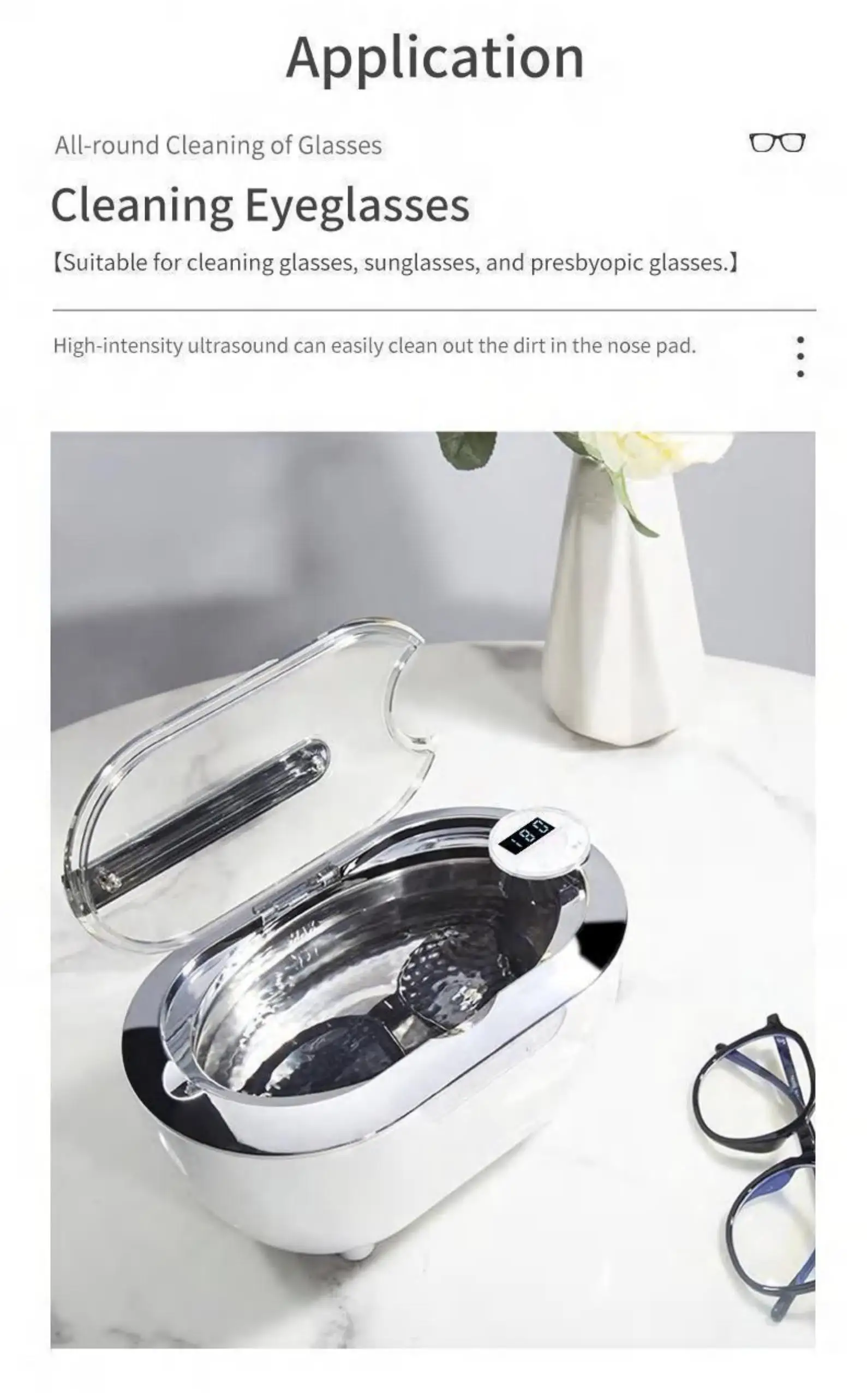 Professional Ultrasonic Jewelry Cleaner 700ml Large Capacity CD-3840 Household Ultrasonic Cleaners