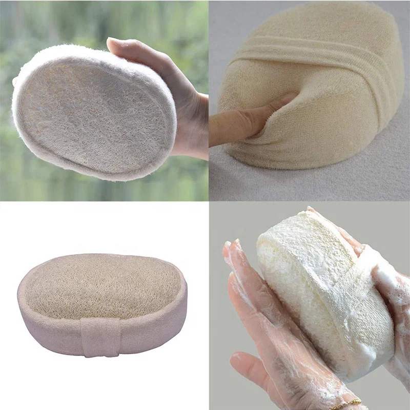 Набор для ванны 7 в 1 из натуральной люфы, скребок для ванны люфы для женщин и мужчин, отшелушивающий, уход за лицом и ногами