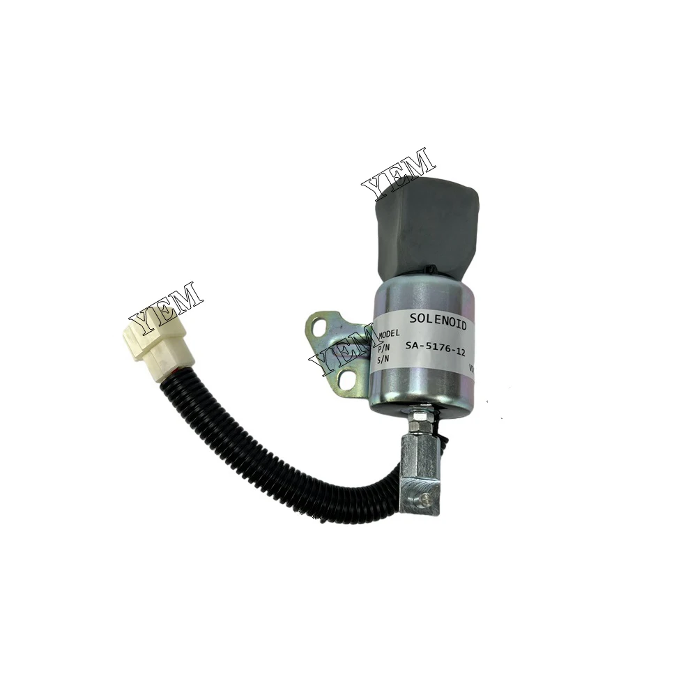 12V Solenoid Valve SA-5176-12 for Kubota D722 Heavy Duty Engine Parts