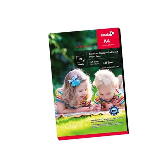 Multicapa Prensa Papel Pegatina Fotográfico Brillante Koala 8.5x11 - 120 Hojas Para Impresora De Inyección De Tinta Canon Prima Mini