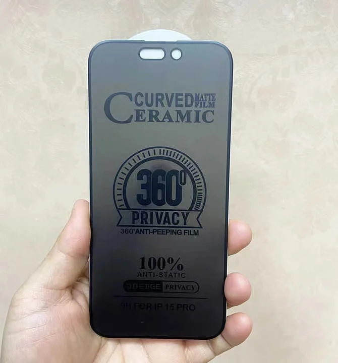 For iphone 16 Pro Max Matte Privacy 360 Angle Anti spy Ceramic Film  Flexible Soft Esd Screen Protector for samsung A12 Redmi 12