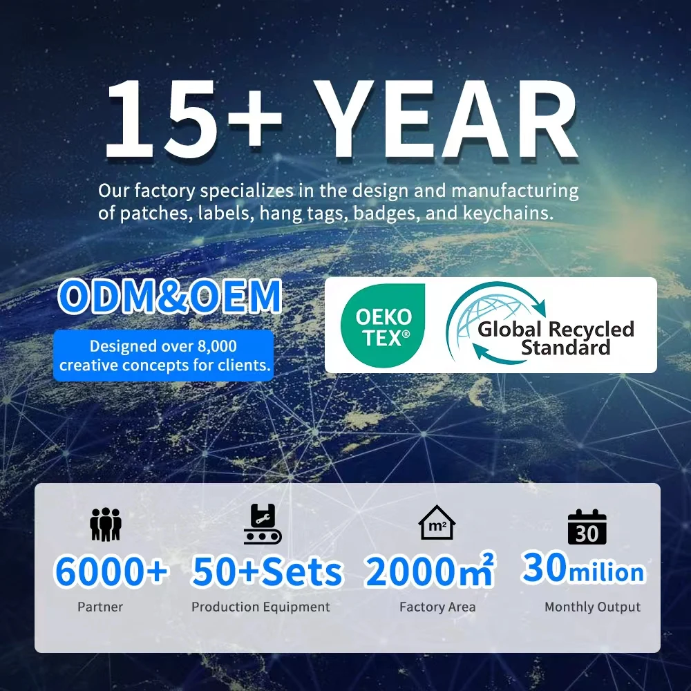 カスタム両面織りキーチェーンジェットタグ販促用キーホルダー & カラ