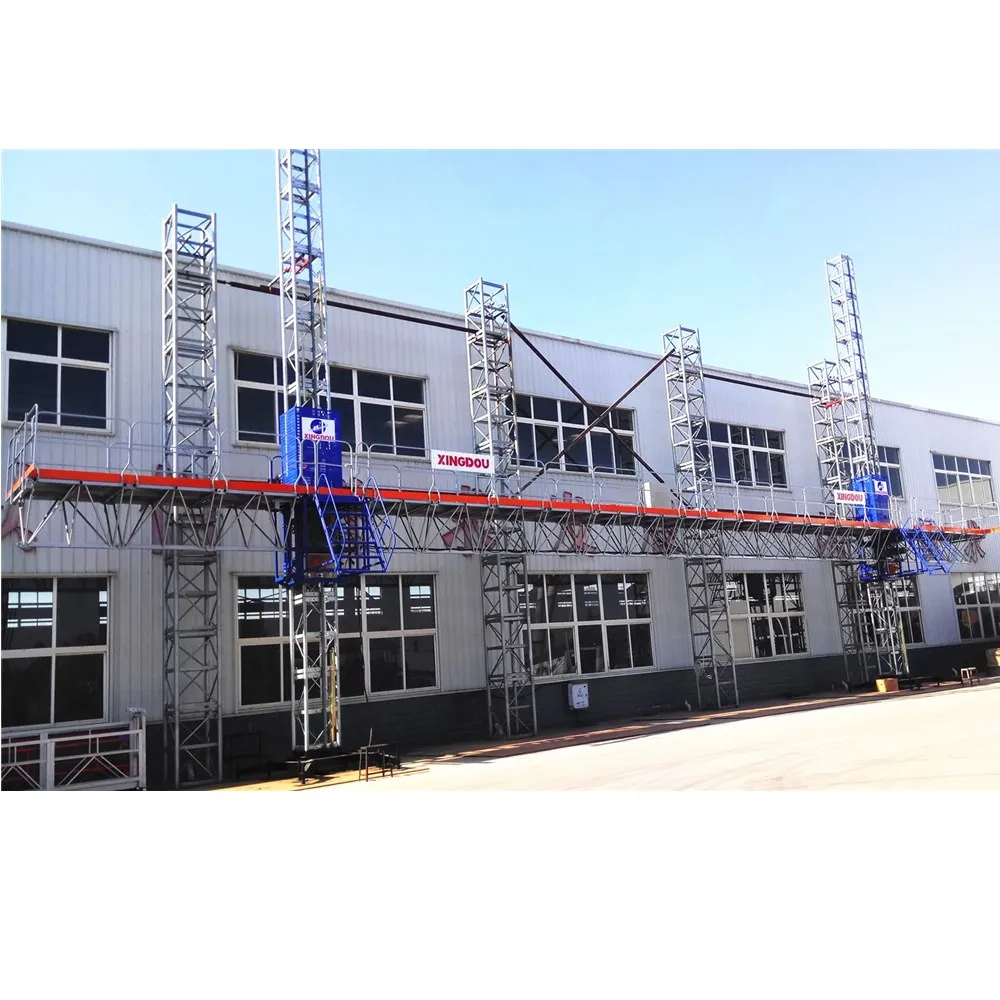 Building Facade External Mobile Scaffolding Double Mast Climbing Platform Single Mast Climber Working Platform