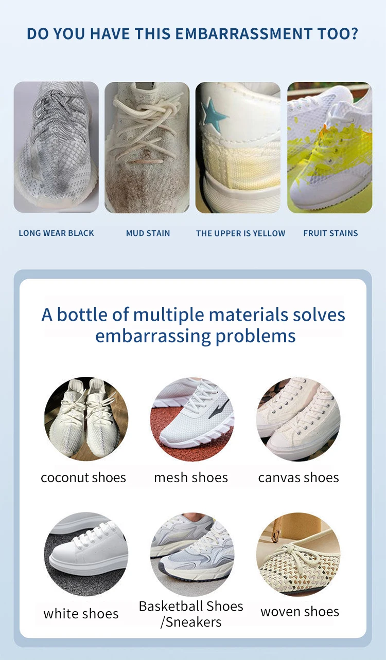 Sneaker Cleaning Kit Foam Cleaning Solution Shoe Dry Cleaner Shoe Spray