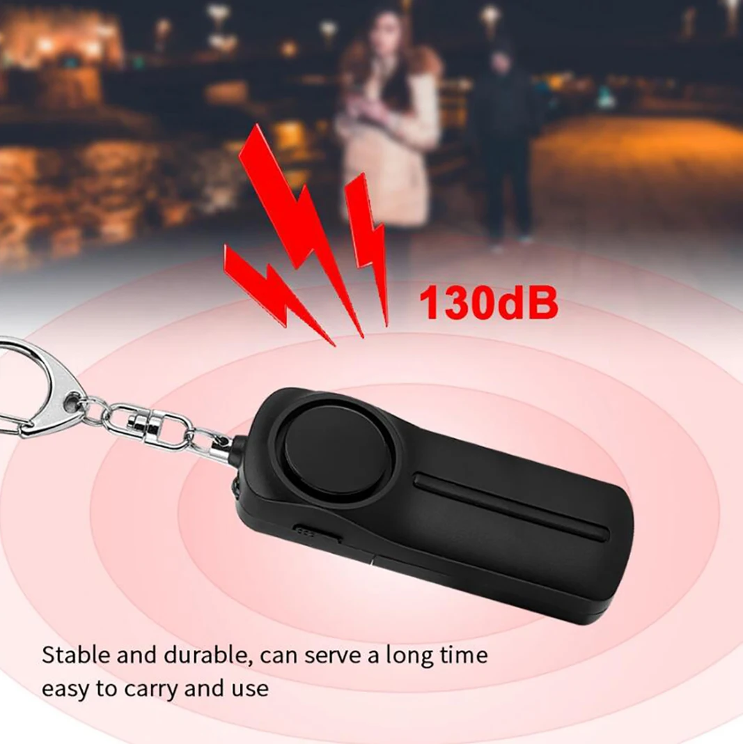 Manufacturer Self Protection Keychain Led Flashlight Personal Alarm Keychain for Women Keychain Alarm Self Defense