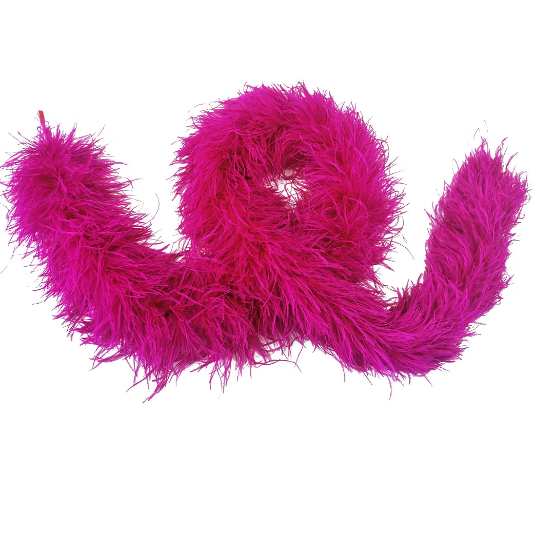 Wholesale Heavy Fluffy White Black 20ply Feather Scarf Sexy Robe Trim