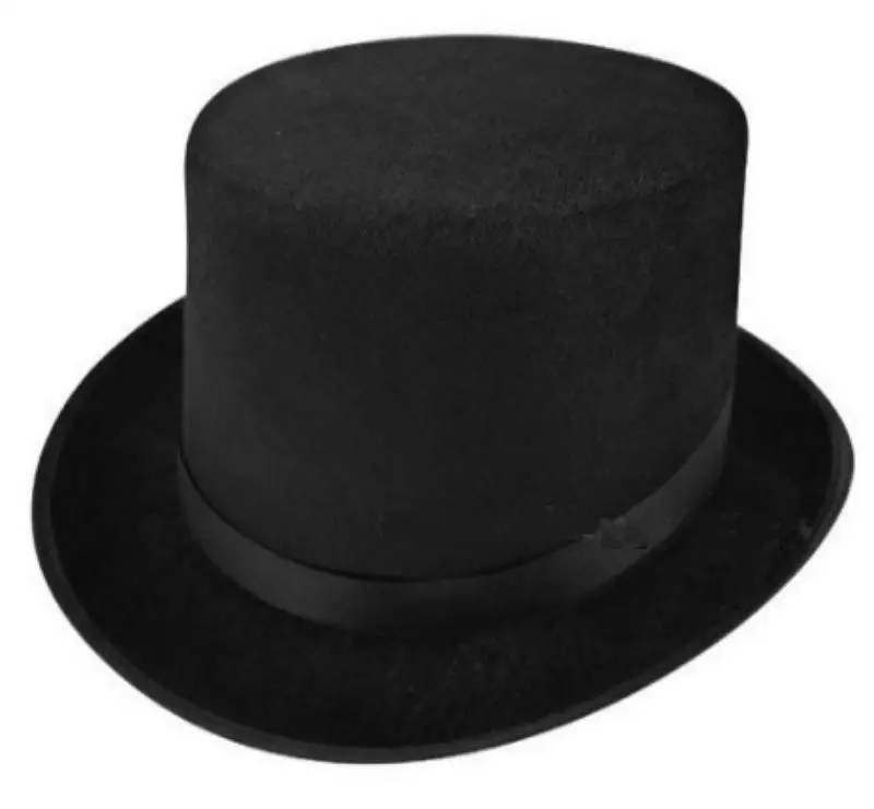 New Black Tall Top Hat Adult Magician 