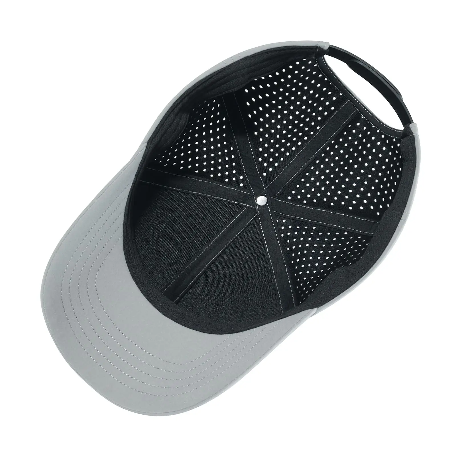 Custom Quick Dry Baseball Cap Laser Cut Mesh Sports Dad Hat Curved Brim