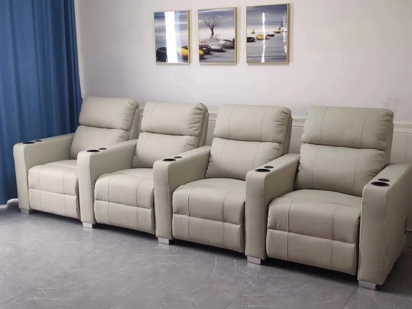On Stock Comfortable Luxury Modern Furniture Living Room 1 2 3 Seater Functional Recliner Sofa Set supplier