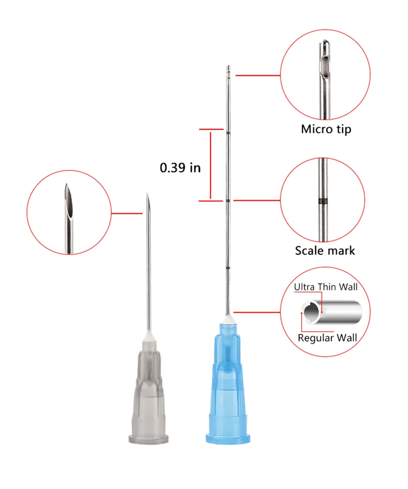 Dermal Hypodermic Filler Cannula Needle Blunt Tip Injectable Micro