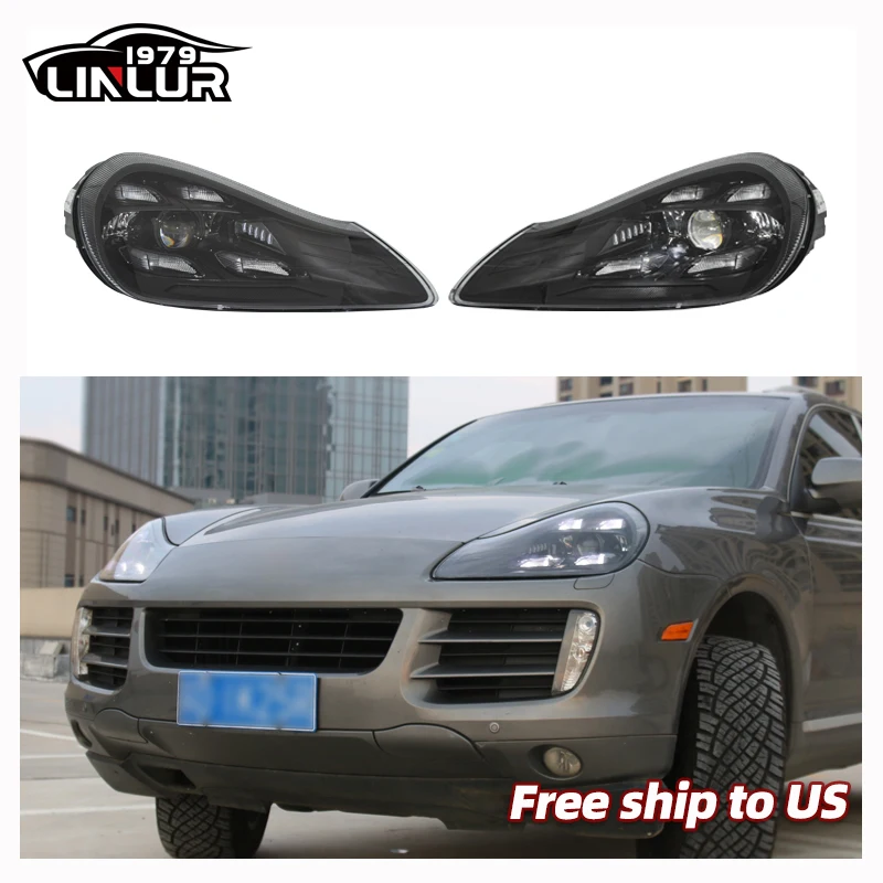 Porsche Cayenne 957 2007-2009 Headlamps Upgrade To 2023 Pdls Style LED