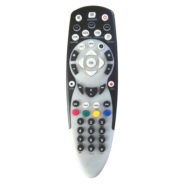 48 Keys Black and White Remote Control for ZAP TV