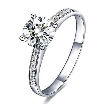 Customize 925 Silver Jewelry Trendy Eternity Wedding Ring Women Sterling Jewellery Rings