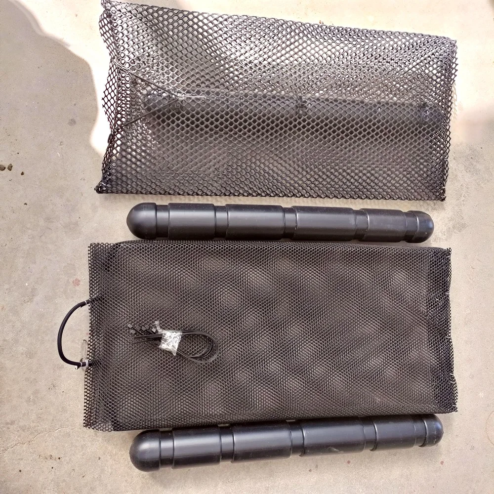 9mm Aquaculture Traps Black Floaters 100% New HDPE Plastic Farming Growth Oyster Mesh Bag 500-700g/pc