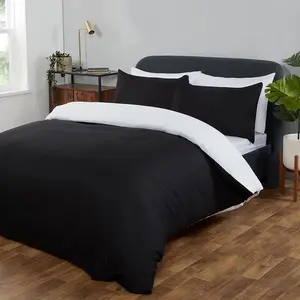 Wholesale Solid Colours Duvet Cover Set 100% Cotton Plain Dye 1 Duvet Cover 2 Pillowcase Reversible Bedding Set