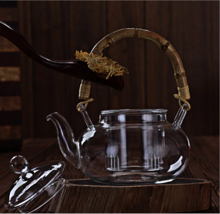 Source Transparent Manufacturer Microwave Oven Glass Teapot Bamboo