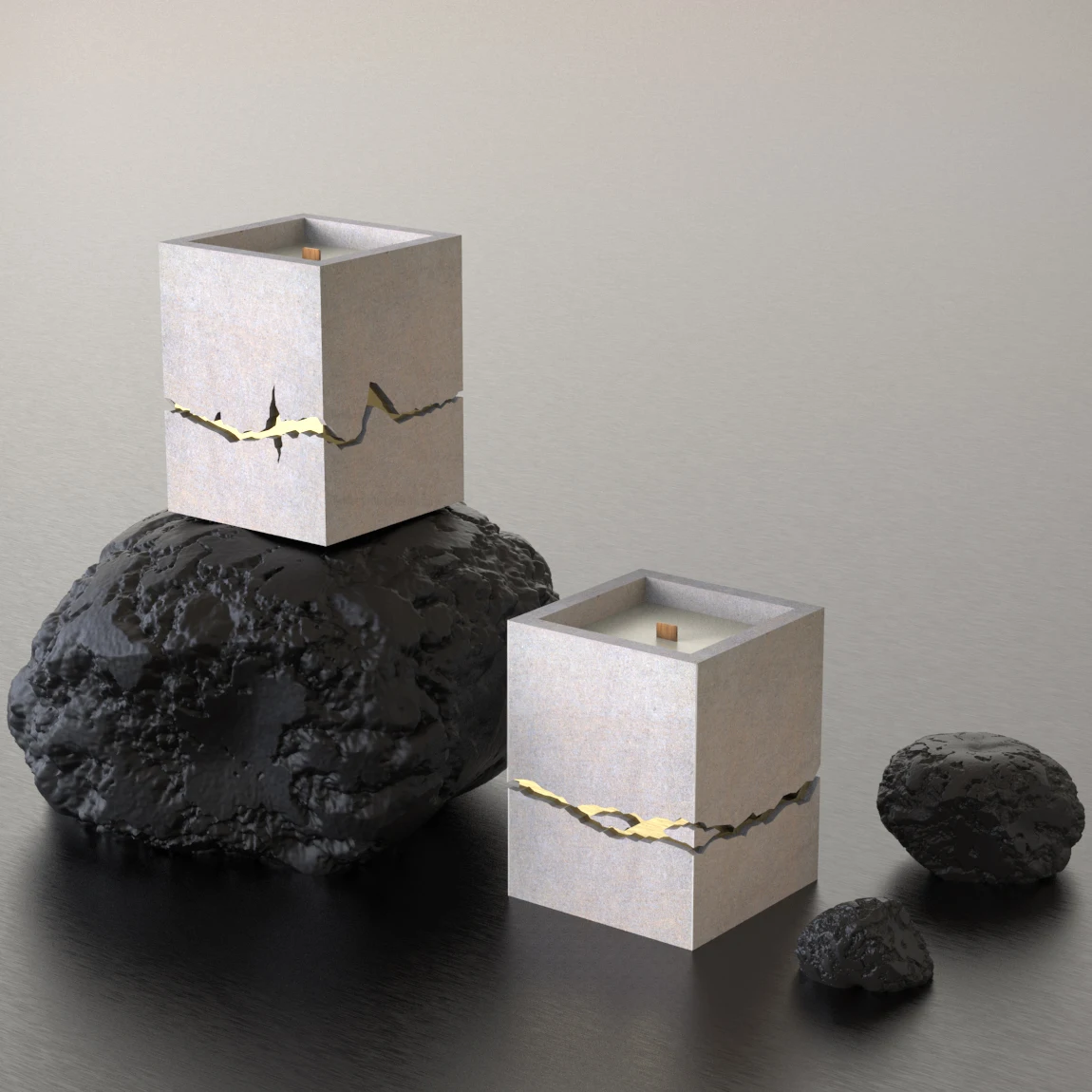 Custom Original Design Cement Candle Cup Candle Holder Scented Candle