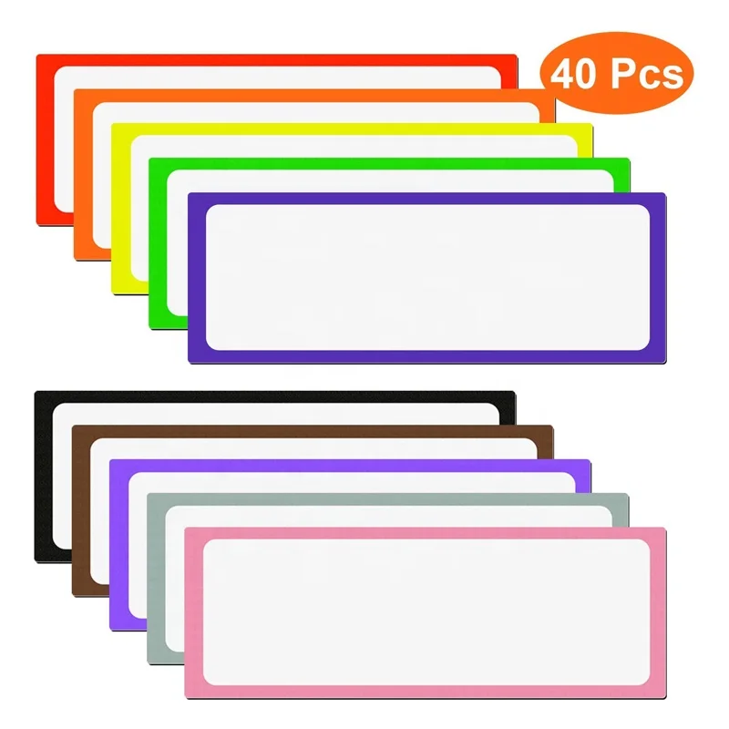 100 x Magnetic Dry Wipe Labels Whiteboard Many Sizes! 
