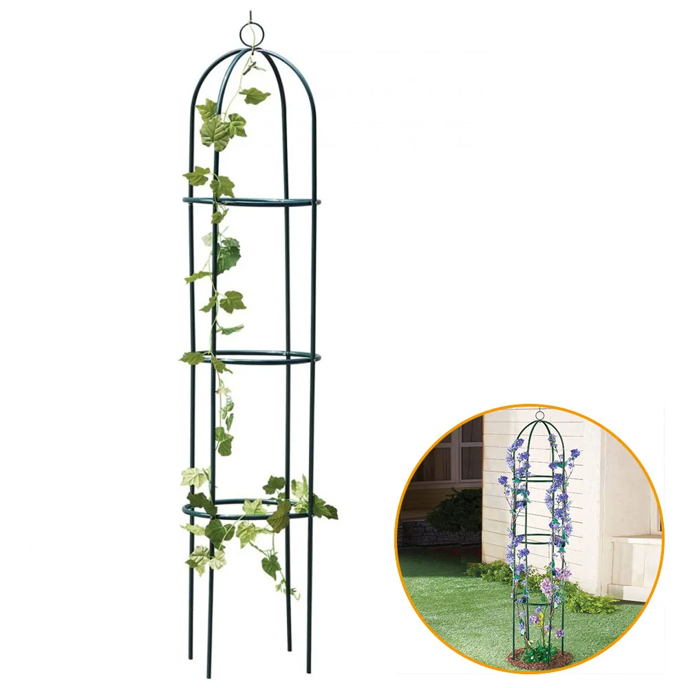 Easy Obelisk Ideal for Climbing Plant Flowers Steel Frame Easy Assembly 193cm 