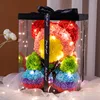 Oso rojo de 40 cm + caja de regalo + luz