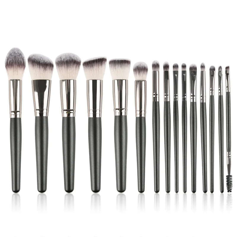 2021 high quality new arrival black handle makeup brush set private label maquillaje foundation brus