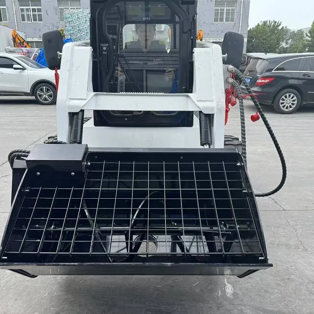 product skid steer mixer bucket hydraulic concrete mixing attachment for sale-5