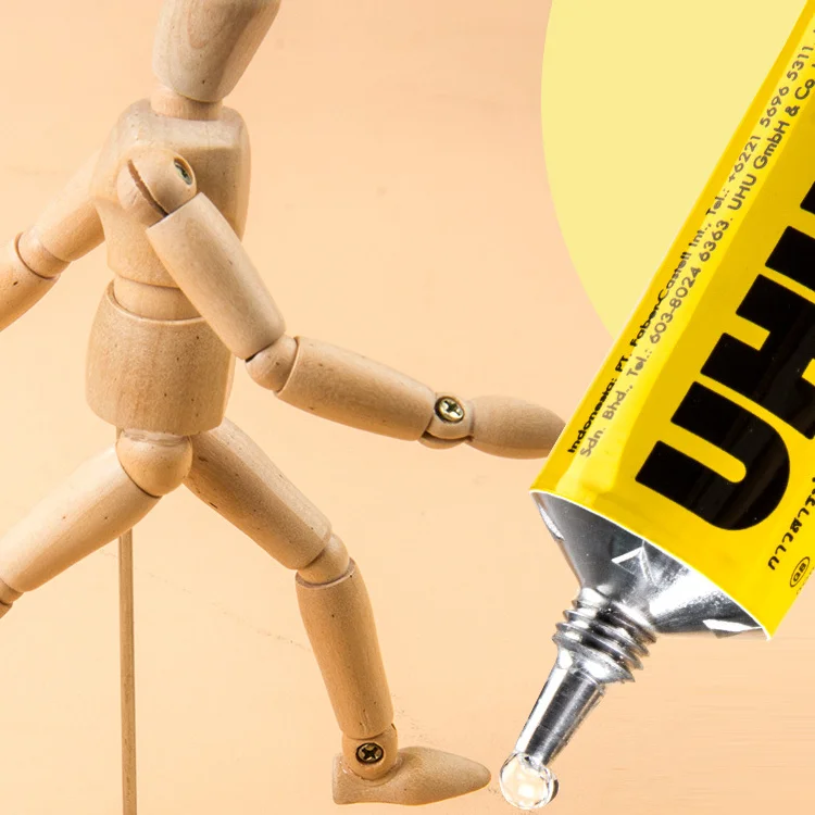 Uhu 125ml Shoe Bakelic Head Wood Model Glass Make Liquid Soft Glue