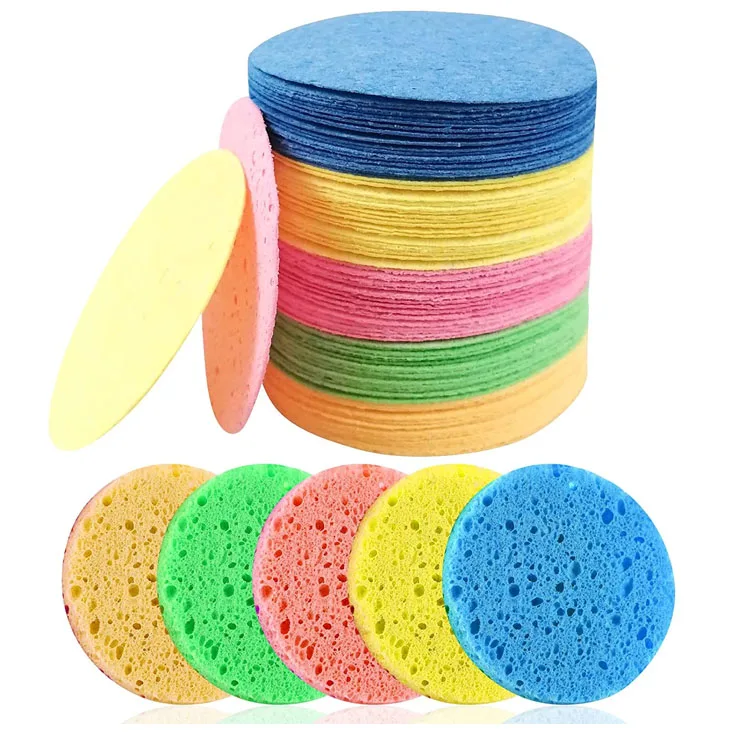 Topeco Facial Natural Cellulose Compressed Sponge Cleaning Foam ...