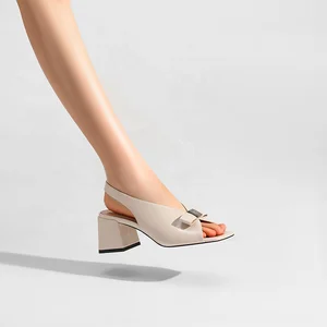 Moncheer Custom Woman's Square Toe Slingback Summer Sandals Sexy Ankle Strap with Bow Block Heel Open Toe Heels for Women