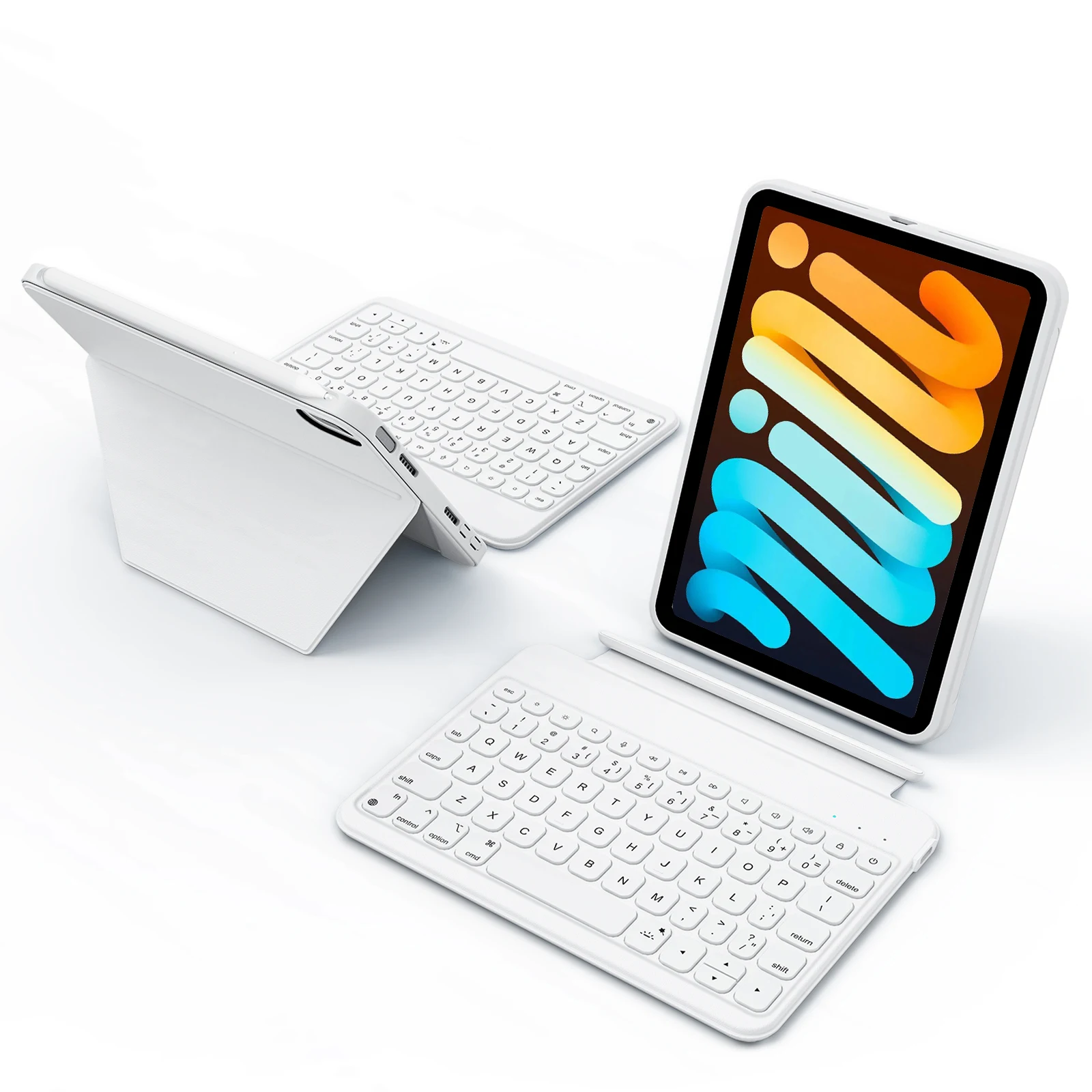 Laudtec Smart Layout Magnetic Keyboard Case for iPad Mini 6 7 Customize OEM ODM Wireless Scissor Keyboard for iPad Black