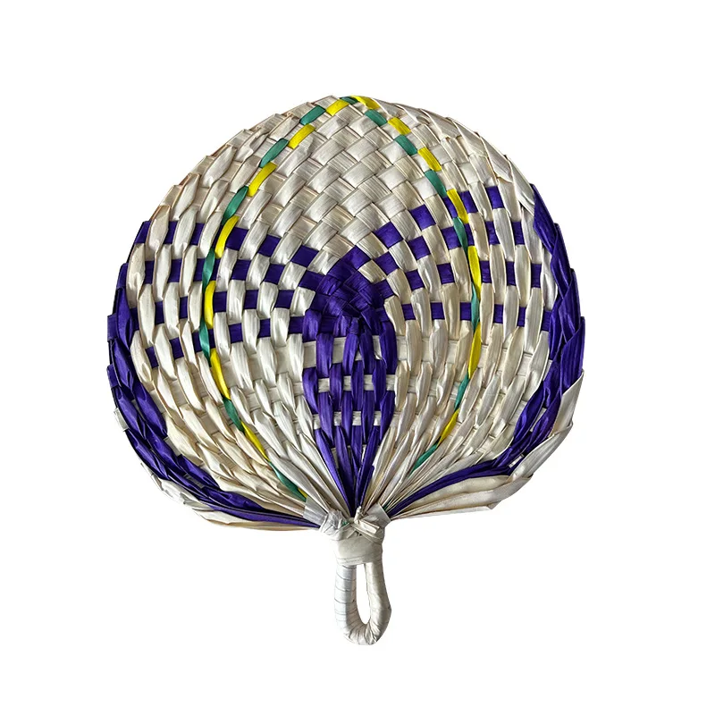 Rich Color Boho Rustic Portable Hand Bamboo Fans Hand Made Unique Wall Hanging Decor Bali Indoor Outdoor Decorations
