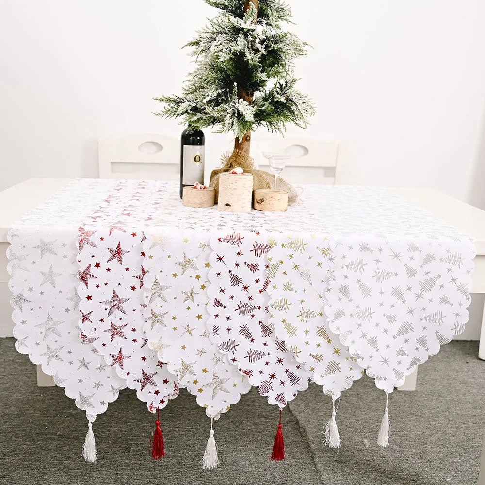 Corredores de mesa con borlas para decoración del banquete de boda, 