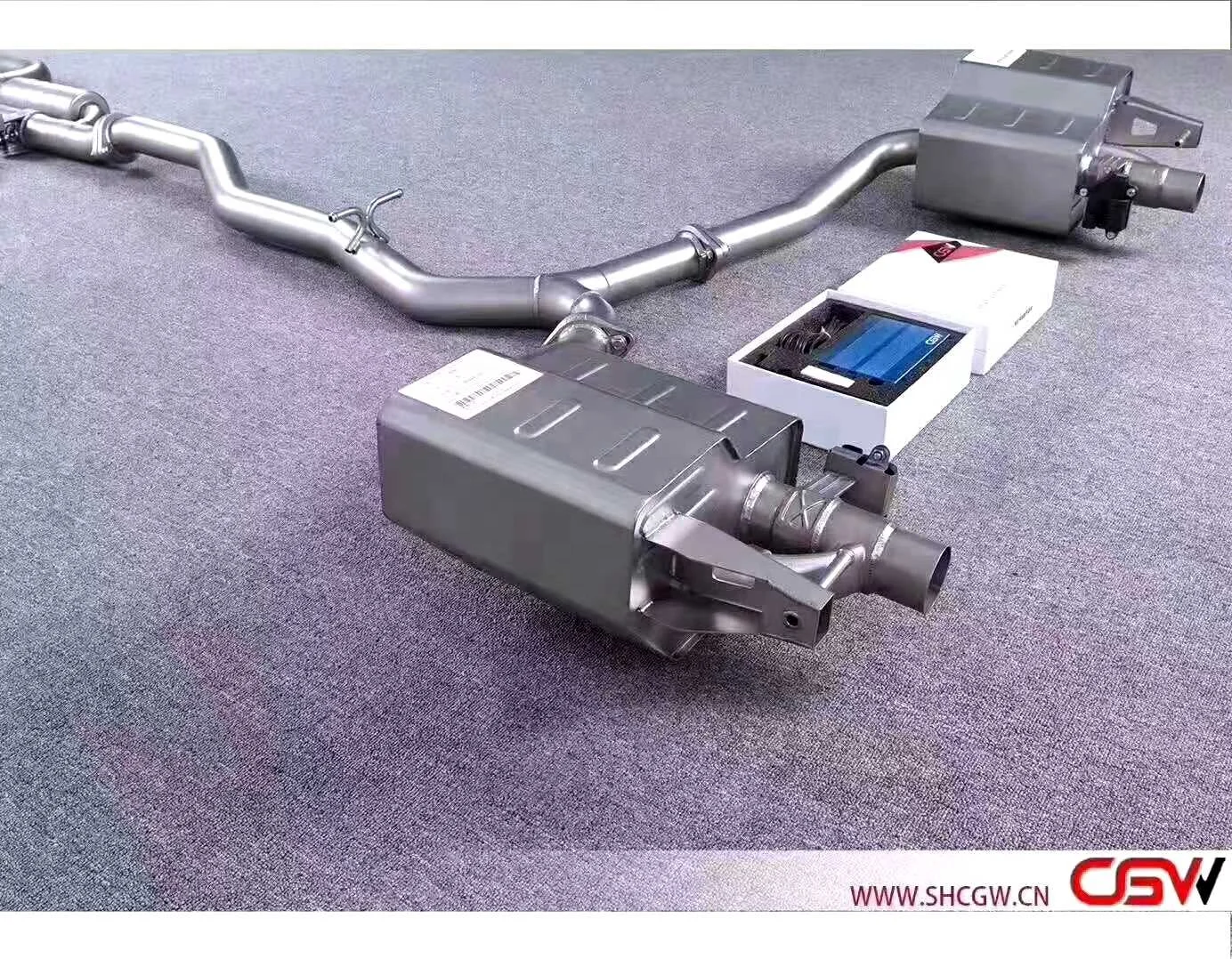 CGW Customized SS 304 Cutout Catback Exhaust Pipe Muffler for Benz Mercedes AMG W205 C300