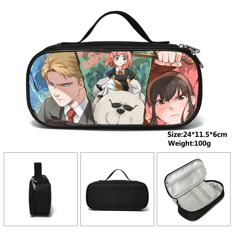7 видов конструкций аниме семья шпионов манга пенал сумка многофункциональная для хранения ручка мешок с застежкой-молнией школы открыванием