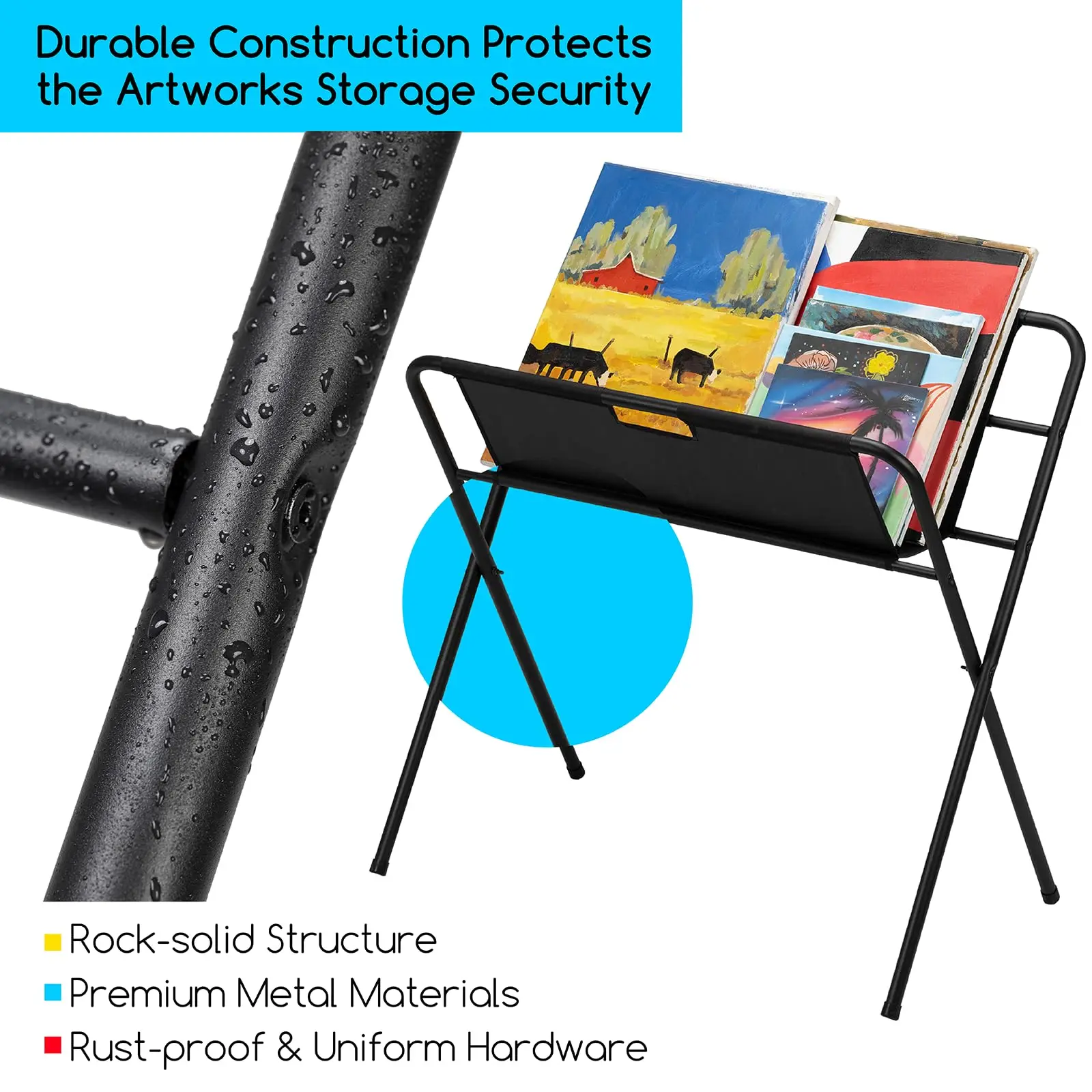 MEEDEN Scatola Portaoggetti Artisti In Legno Faggio | Pieghevole Con Scomparti E Cassetto