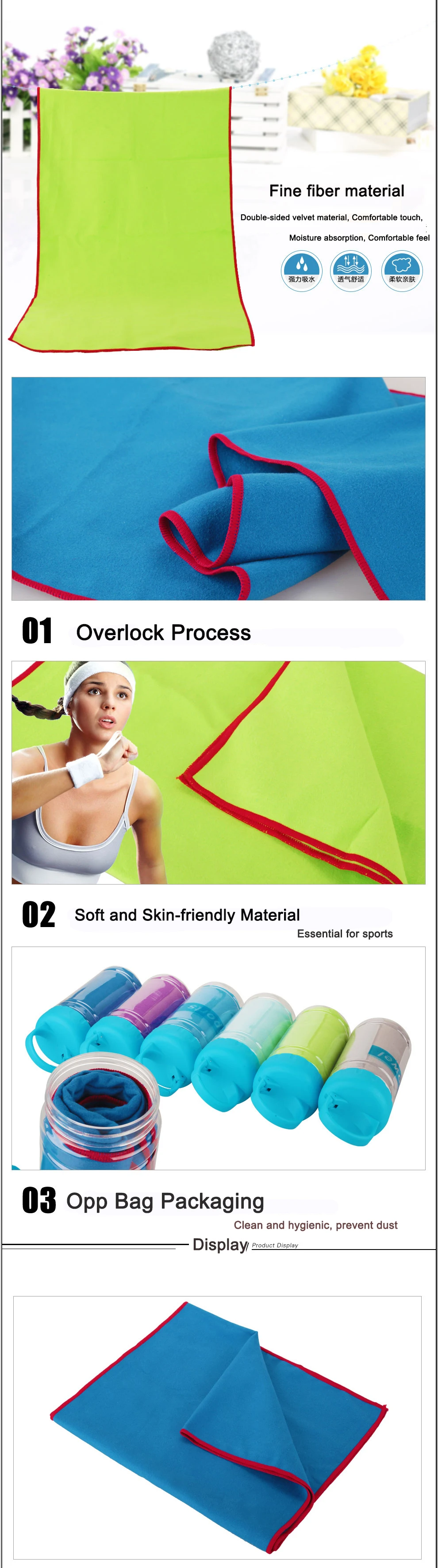 Wholesale Custom Fast Dry Microfiber Sports Towel with Bottle Packaging for Gym Use manufacture