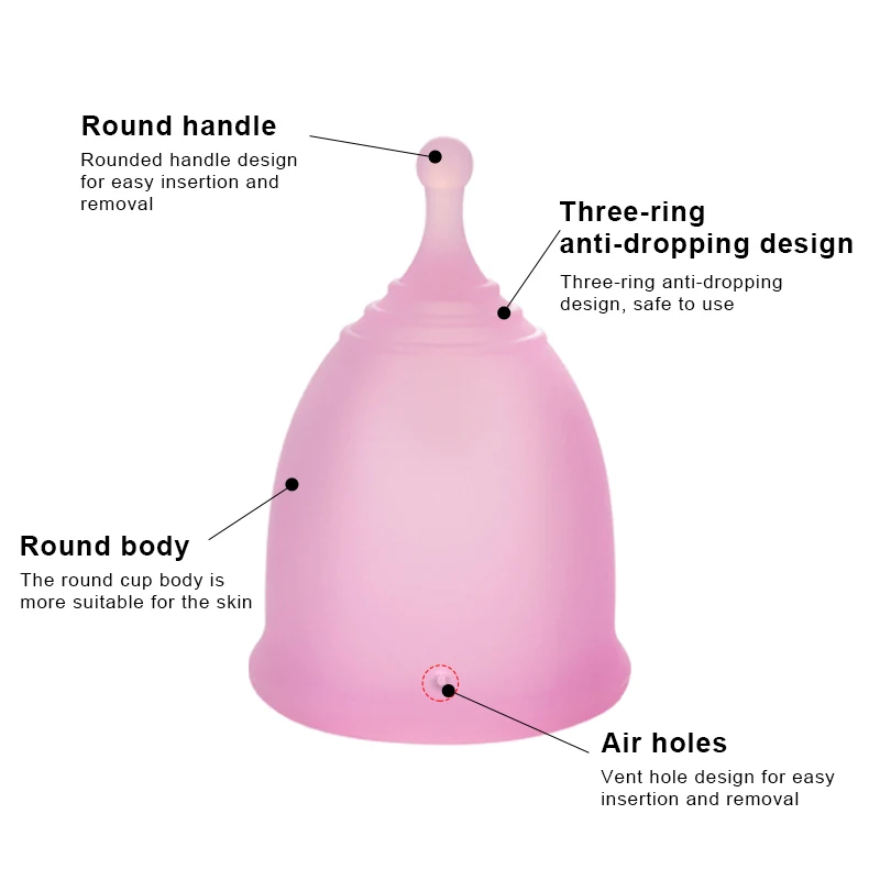 High Quality Female Period Menstrual Cup Medial Grade Silicone Cup Menstrual Cup manufacture