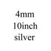 4mm 10inch silver