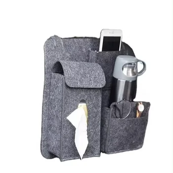 Car Back Seat Black Seat Back Storage Bag Durable Dirt And Kick Resistant Ipad Toy Hanging Bag Back Seat