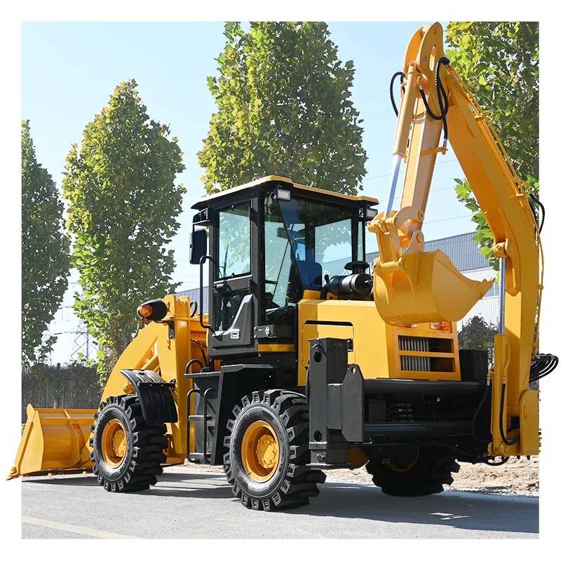 High Quality 4X4 Mini Diesel Tractor with Loader and Backhoe for Sale
