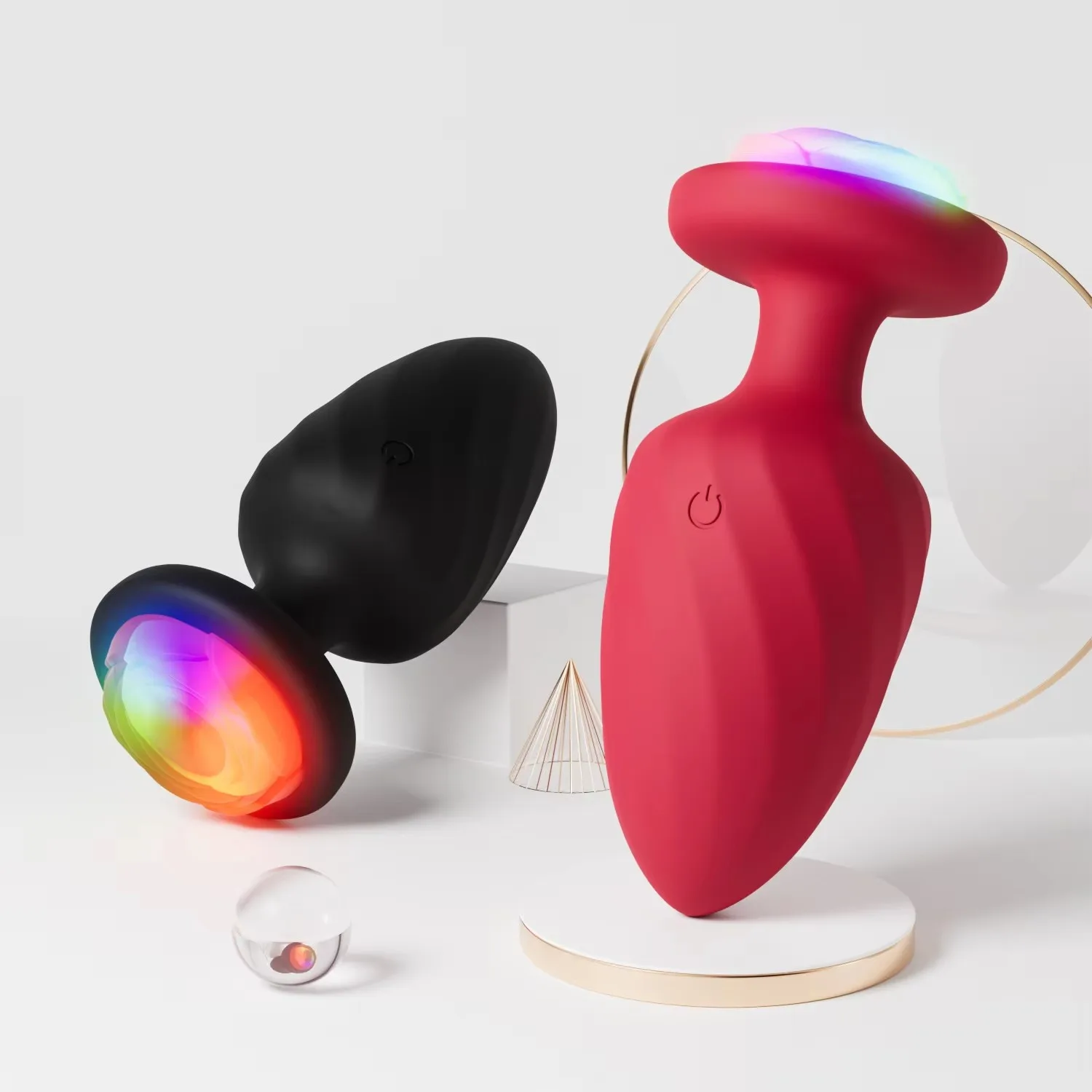 Color Changing Rose Vibrator Anal Plug Remote Control Vibrating BDSM Pusy Vibrator Enlarge Anal Dildo Sex Joy Toy Lady Product