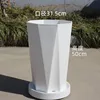 Lavabo octogonal de alta calidad blanco mate con bandeja de envío grande