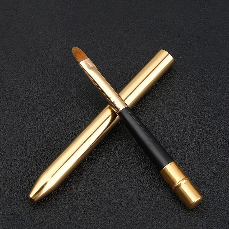 Portable Cosmetic Tool Lip Brush Retractable Lipstick Brush Custom Logo Makeup Brush