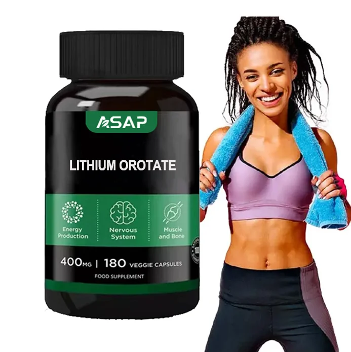 Lithium Orotate 20 mg Capsules Chelated Mood Support Organic Rice Bran Extract Lithium Orotate Capsules