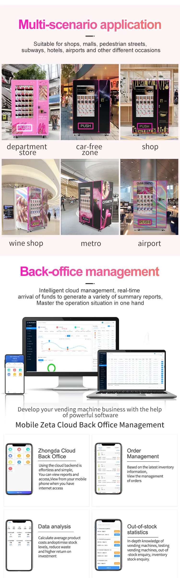 Attractive Design Eyelash Convenience Selfservice Store Hair Vending